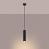 Lampa Wisząca Sufitowa Zwis Tuba Spot 1x GU10 Czarna Karbon Deep Space SL.1573 Sollux