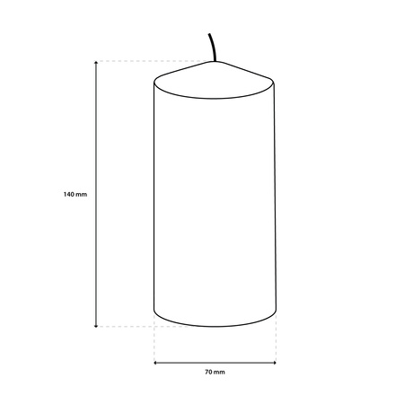 Świeczka Świeca Walcowa Tradycyjna 14cm Biała