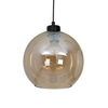 Lampa wisząca SOFIA 1xE27 MLP6578 Bursztynowy Klosz Kula Milagro Metal + Szkło