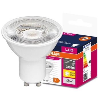 Żarówka LED PAR16 Reflektor GU10 2.8W = 25W 230lm 2700K Ciepła 120° VALUE Osram