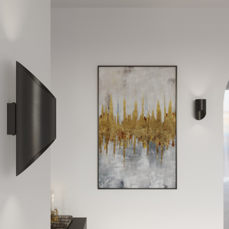 Lampa Ścienna Kinkiet Góra Dół G9 Tubularna Czarna Nowoczesna Penne Sollux