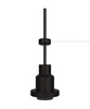 Lampa Wisząca Zawiesie z Oprawką E27 20cm Aluminium Czarna Vintage PenduLum LEDVANCE