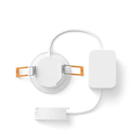 3x Panel LED Oprawa Podtynkowa Wpuszczana 8.3W 1000lm IP44 White and Color Ambiance RGB + TW Biała Inteligentna SMART Zigbee Bluetooth Slim Downlights Philips HUE