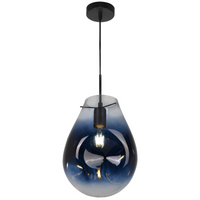 Lampa Sufitowa Wisząca Zwis Dekoracyjna E27 Czarna Niebieski Kimberly Sanico Goldlux