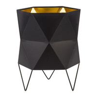 Lampa Stołowa Biurkowa Nocna SIRO BLACK Czarno-Złota Nowoczesna Geometryczna E27 3052 TK Lighting