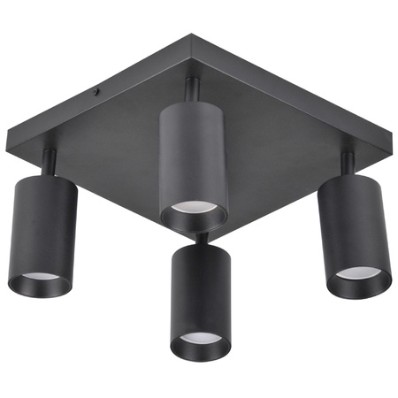 Plafon LED Oprawa Lampa Ścienno-Sufitowa 4 x GU10 MARIBEL Czarny GOLDLUX (Polux)