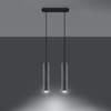 Lampa Sufitowa Wisząca Zwis 2x GU10 Tubularna Szara Industrialna Luvo Sollux