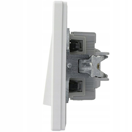 Łącznik Włącznik Jednobiegunowy z Podświetleniem z Ramką Podtynkowy SCHNEIDER ASFORA