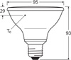 Żarówka LED E27 PAR30 10W = 75W 633lm 2700K Ciepła 36° DIM LEDVANCE