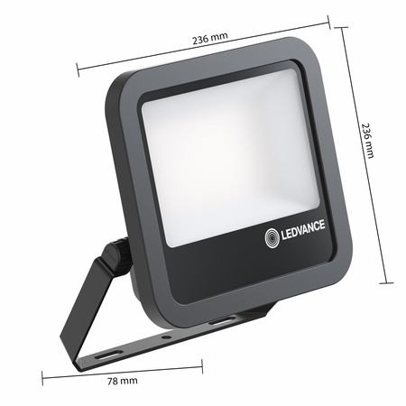 Naświetlacz LED Reflektor Zewnętrzny Lampa 69W 10000lm 6500K IP66 Czarny Floodlight Ledvance