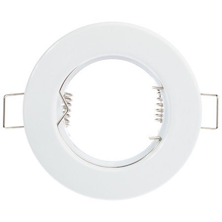 Oprawa HALOGENOWA Podtynkowa Stała Okrągła Biała Blacha GU10 MR16