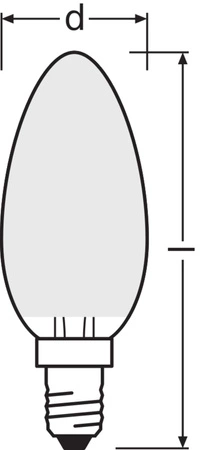 Żarówka LED B35 E14 2.5W = 25W 250lm 2700K Ciepła Biała FILAMENT LEDVANCE