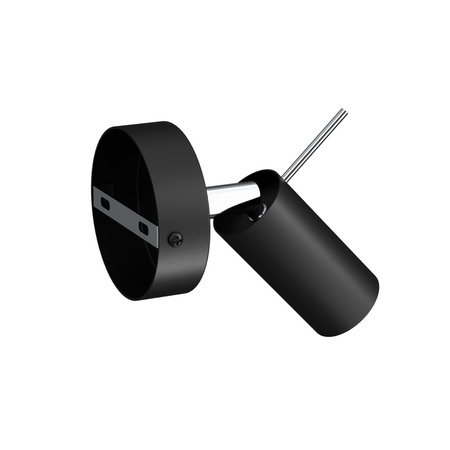 Lampa Ścienna Kinkiet PRESTON Czarna Chrom 1x mini GU10 Milagro