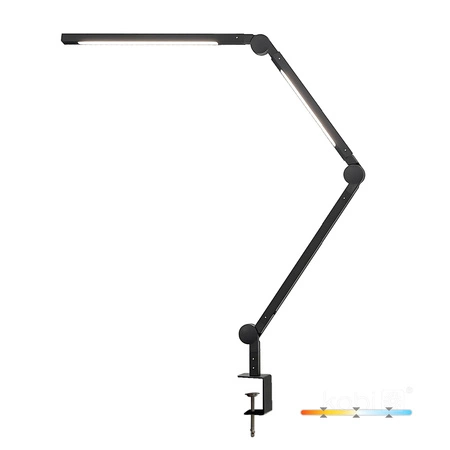 Lampka Biurkowa Stołowa LED 20W 800lm CCT 120° Czarna Tenuix Kobi