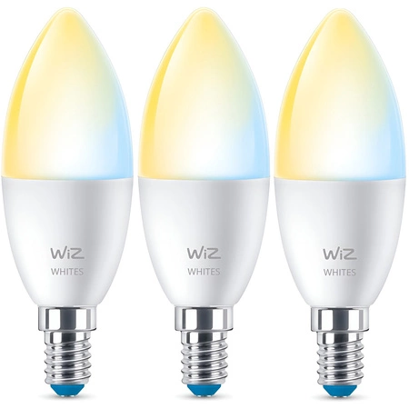 3x Żarówka LED E14 Świeczka C37 4.9W = 40W 470lm 2700-6500K TW Inteligentna SMART WiFi Bluetooth Aplikacja WiZ