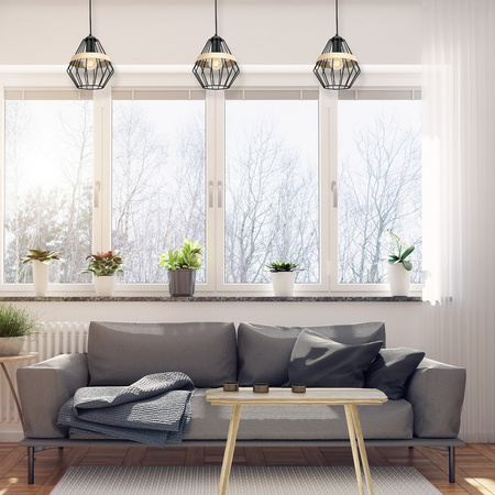 Lampa Wisząca Sufitowa CLIFF Czarna 1xE27 Milagro