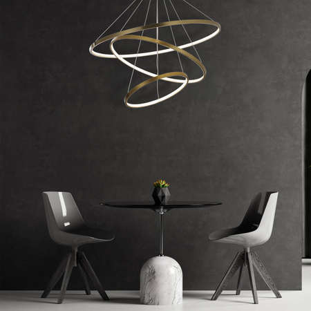 Lampa Sufitowa LED Wisząca Zwis 60W 8000lm 4000K Neutralna 120° Złota LEA Sanico Goldlux