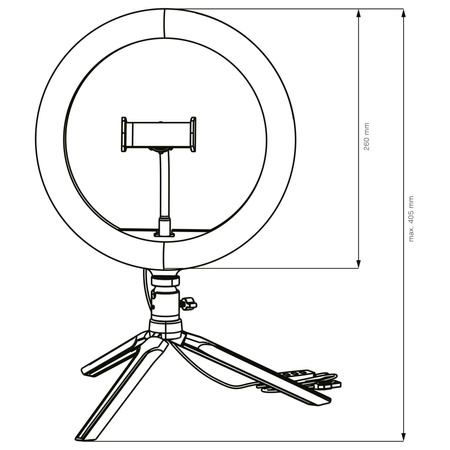 Lampa Stołowa LED 10W 240lm 2700-4000-6500K Ciepła 360° Czarna Ściemnialna SELFIE Sanico Goldlux