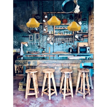 Lampa Wisząca Oprawa E27 Geometryczna żółta PASTEL PRISM D:310*180MM VT-7310 V-TAC