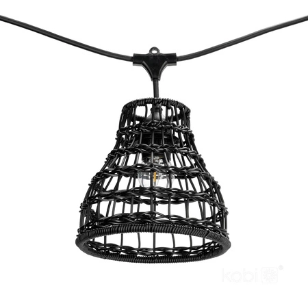 Klosz do Girlandy Zestawu CRETE LS R2 Czarny Metalowy 5 Sztuk Kobi