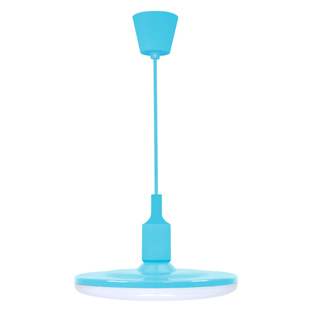 LAMPA wisząca, SUFITOWA KIKI 1xE27 15W BŁĘKIT 3000K GOLDLUX (Polux)