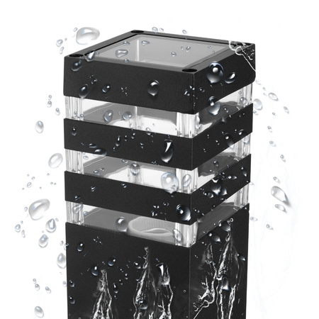 Lampa Ogrodowa Zewnętrzna E27 CZARNA SŁUPEK Kwadratowy 50cm