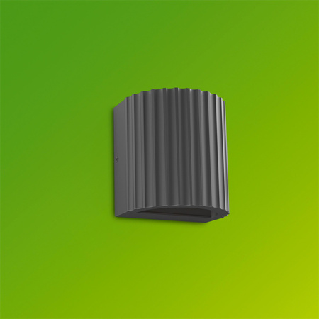 Kinkiet Ogrodowy Lampa Zewnętrzna Elewacyjna LED 4.3W 800lm 2700K Ciepła IP44 Ryflowany Antracyt UltraEfficient Zyra Philips