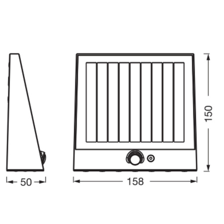 Kinkiet Ogrodowy Lampa Elewacyjna Zewnętrzna LED z Czujnikiem Ruchu i Zmierzchu 10.2W 890lm 3000K Ciepła Ściemnialna Szary IP54 Endura Osram