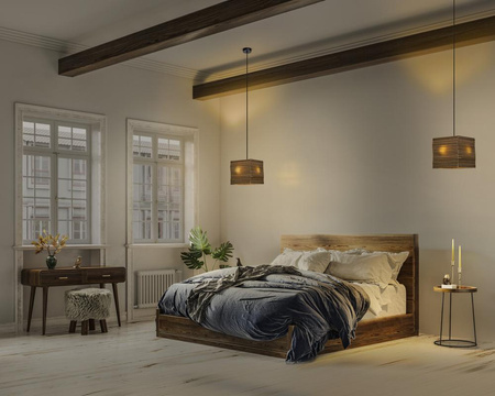 Lampa Sufitowa Wisząca Dekoracyjna E27 Zwis Brązowy Karton Decor Ledvance