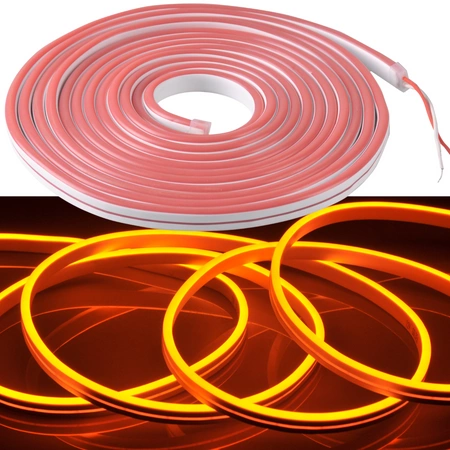 NEON Pasek Elastyczna taśma LED 12V 27W Pomarańczowa IP65 12mm 5m
