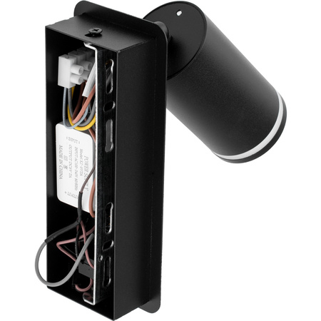 Lampa ścienna Kinkiet GU10 RING z USB i włącznikiem czarny