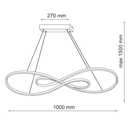 Lampa Sufitowa LED Wisząca Zwis 50W 7800lm 4000K Neutralna Złota Zumba Sanico Goldlux
