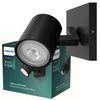 Lampa Ścienna Kinkiet GU10 Czarna Runner Philips