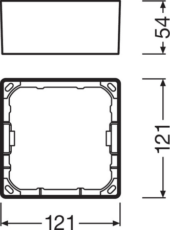 Ramka do montażu powierzchniowego Opraw DOWNLIGHT Slim SQ105 LEDVANCE