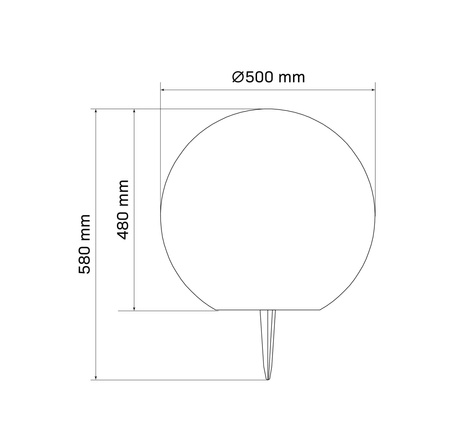 Lampa Solarna Ogrodowa LED Wbijana Ozdobna Naziemna Lampka Kula Zewnętrzna