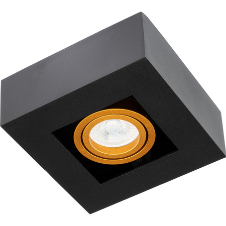 Oprawa Natynkowa HALOGENOWA Ruchoma GU10 Kwadrat Czarna 85mm NEMO