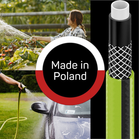 Wąż Ogrodowy do Wody 4 Warstwowy z Oplotem 3/4" 15m Mocny QUATTRO CELLFAST