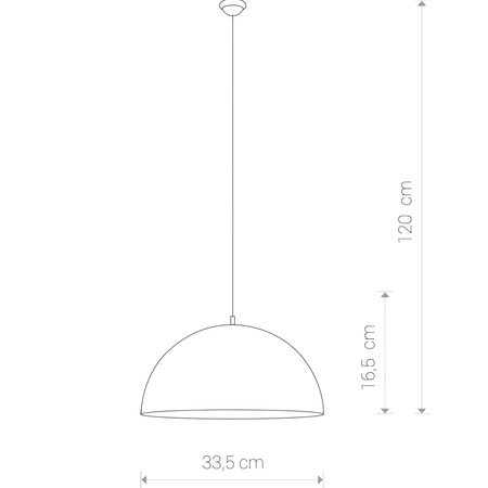 Lampa Sufitowa HEMISPHERE 4841 Nowodvorski Biała E27 Wisząca Stal ?34 cm Minimalistyczna