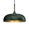Lampa Wisząca Sufitowa LINCOLN Zielona Złota 1xE27 35cm Milagro