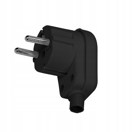 Wtyczka Elektryczna Kątowa Wtyk UNI-SCHUKO z Uziemieniem Rozbieralna Czarna ORNO