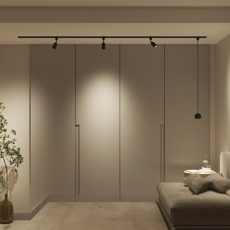 Lampa Wisząca na Szynę Oświetleniową Szynoprzewód LED GU10 Jednofazowa Czarna EasyLink Colby Philips