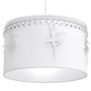 Lampa wisząca BALETNICA 1xE27 Dziewczęca Baletnica Biała MLP4969 Milagro Metal + Tkanina + Kryształki