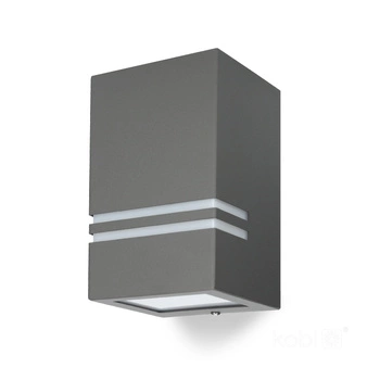 Lampa Ogrodowa Kinkiet Elewacyjny Zewnętrzny GU10 IP44 Szara Quazar Kobi