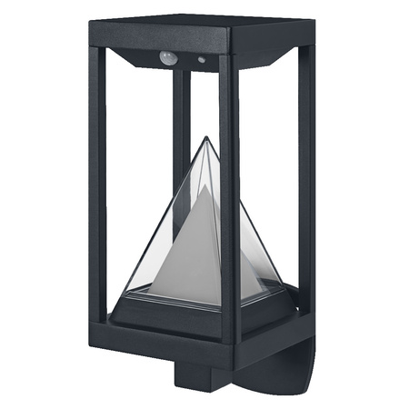 Kinkiet Ogrodowy Lampa Elewacyjna Zewnętrzna LED z Czujnikiem Ruchu i Zmierzchu 6W 400lm 3000K Ciepła RGB Ściemnialna Czarny IP44 Osram SMART+ BT