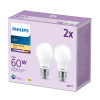 Zestaw 2x Żarówka LED E27 A60 7W = 60W 806lm 2700K Ciepły Biały Filament PHILIPS