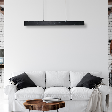 Lampa wisząca PIERCE 18W LED Minimal Czarny Marmur ML6473 Milagro Metal + Tworzywo sztuczne