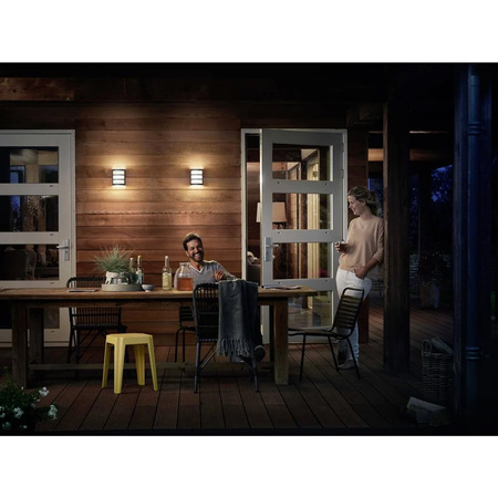 Kinkiet Ogrodowy Lampa Elewacyjna Zewnętrzna LED 3.8W 800lm 2700K metal Python Ultra Efficient Philips