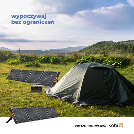 Panel Bateria Solarna Fotowoltaiczna Przenośna Składana Sunflash 300W KOBI