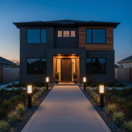 Lampa Ogrodowa Zewnętrzna E27 CZARNY SŁUPEK 45cm Lilium LUMILED