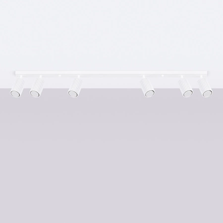 Lampa Sufitowa Reflektor Tuba Spot 6x GU10 Biała Karbon Deep Space SL.1547 Sollux